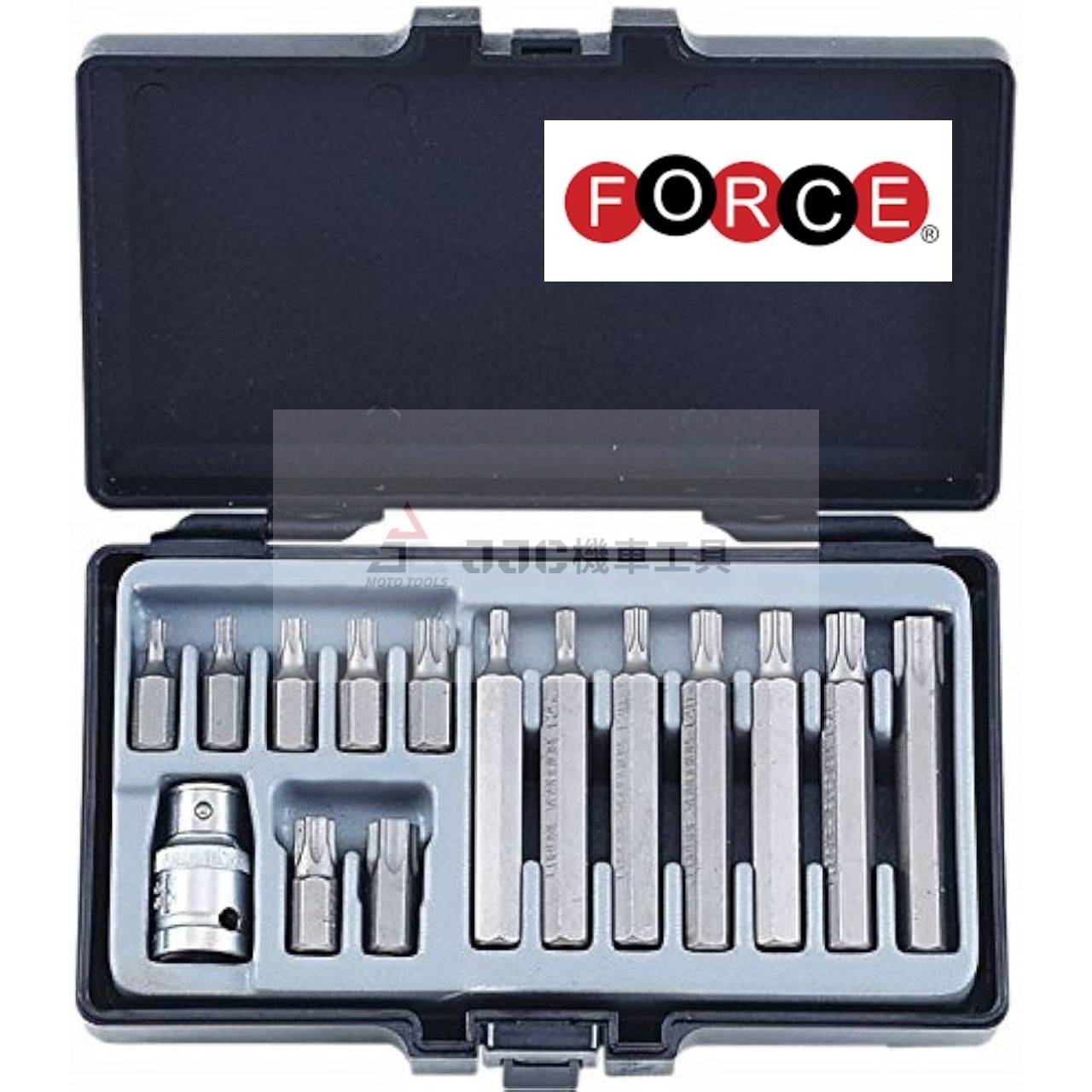 FORCE 15件組 (星型) 實心起子頭 綜合組