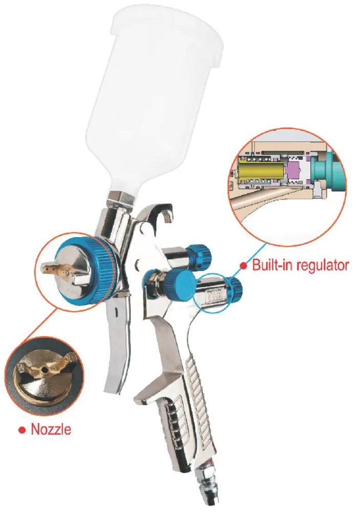 台灣製造 噴槍組 氣動噴漆槍 漆杯600cc 油漆噴槍 可調節 白鐵噴頭